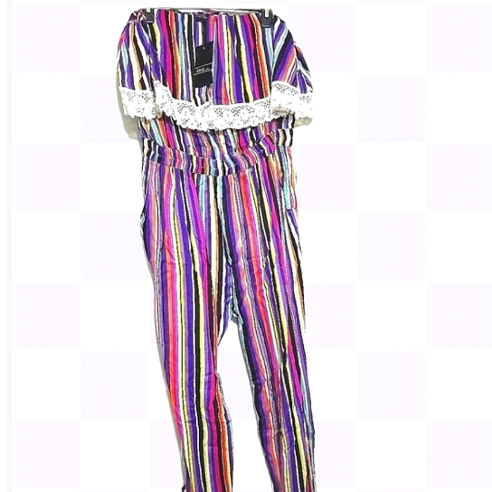 Women Plus Size Strapless Jumpsuit